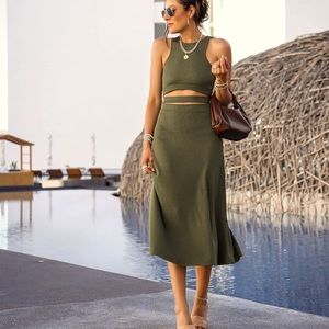 The Drop Cutout Midi Dress